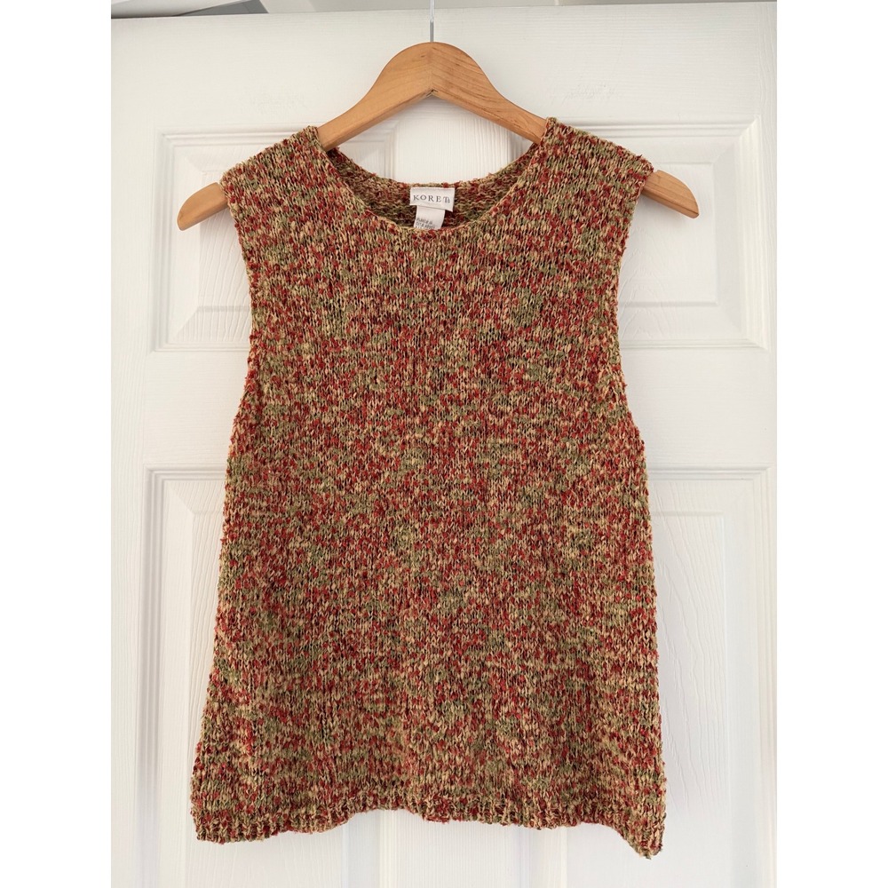 Vintage Koret Knit Sleeveless 90s Mom Blouse Retro